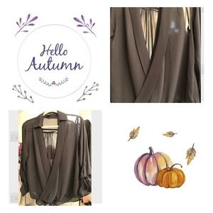 Black sheer dressy blouse